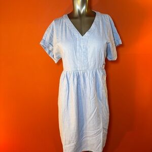 Briggs Light Blue Linen Dress